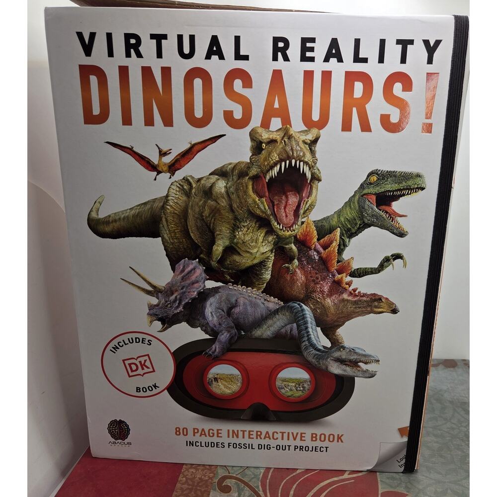 New Abacus Illustrated Interactive VR Learning Activity Set Assorted Dinosaurs